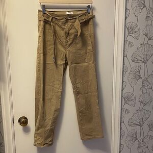 Kensie Khaki “The Allie” straight crop pant